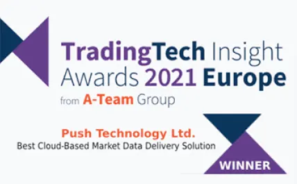 Trading tech insight awards 2021 Europe - best cloud based market data delivery solution - winner