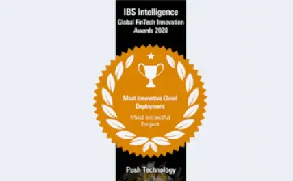 IBS Intelligence global fintech innovation awards 2020 - most innovative cloud deployment