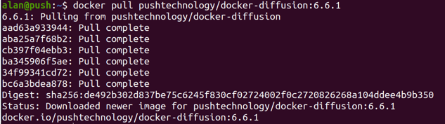 output of Docker pull command